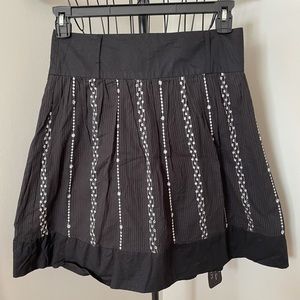 Skirt Black & Silver A-Line Joe Size 5